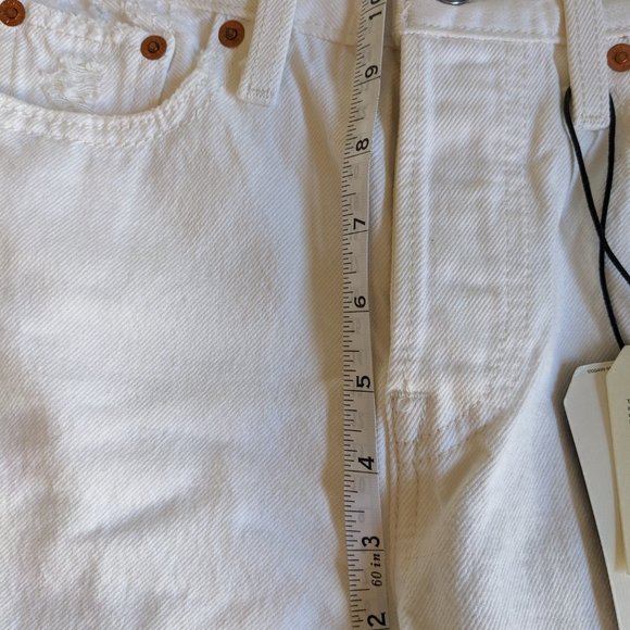 Levi's Premium Wedgie Straight Jean, White Distressed - Picture 5 of 7